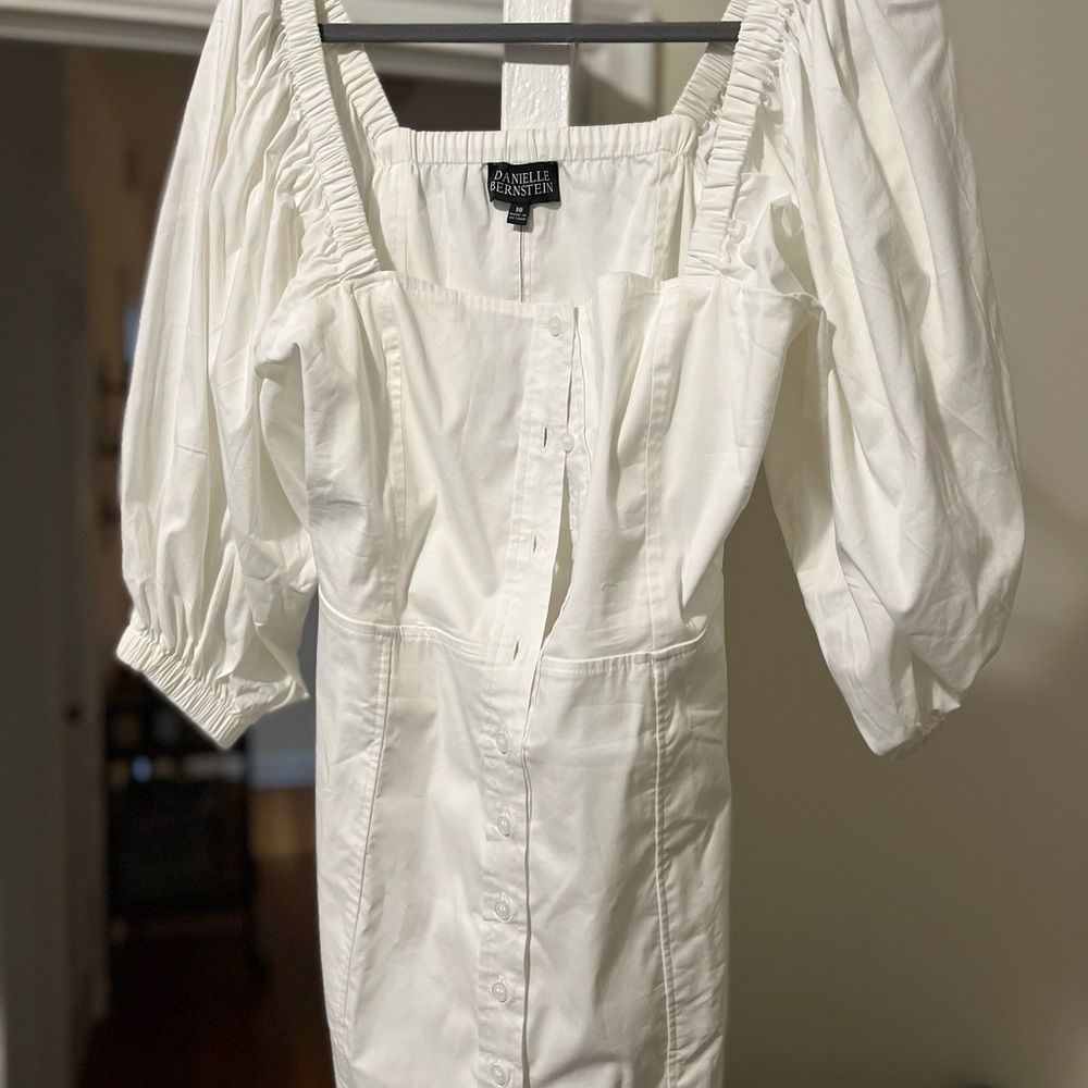 Danielle Bernstein x Macys never been worn white button down dress